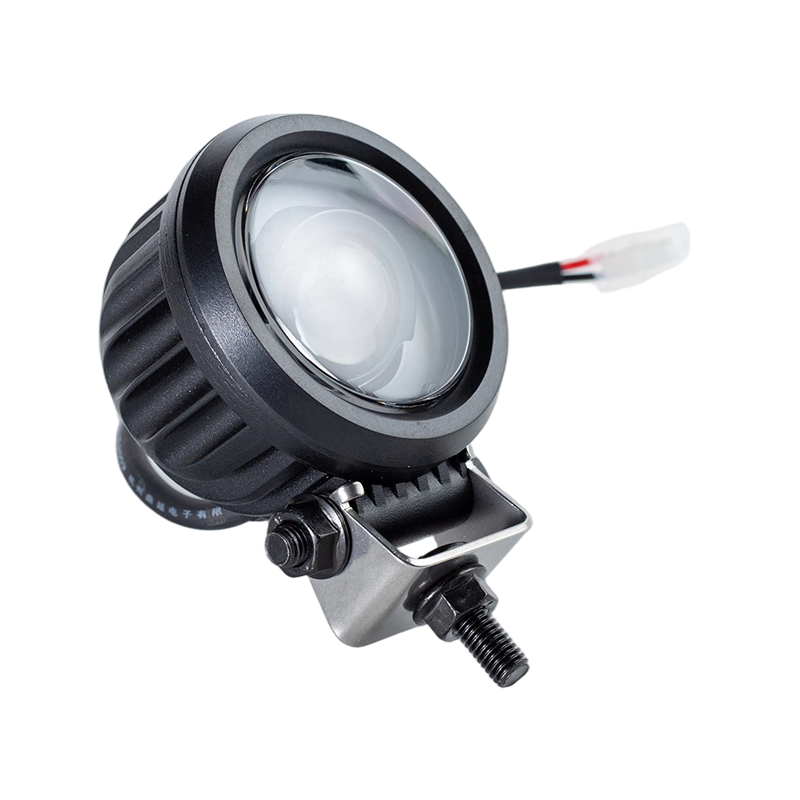 IP67 5W DC9-80V Oblique Round Blue Spot Gaffeltruck säkerhetsvarningslampa